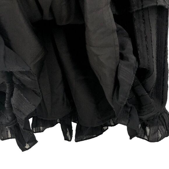 Nw Line & Dot Harlow Tiered Midi Dress M Ruffle V Neck Whimsigoth Witchy Cottage - Picture 8 of 11